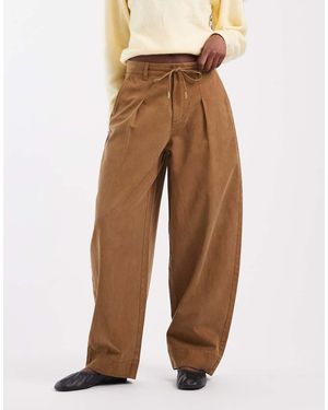 ONLY Pantaloni Bombati Con Vita Annodata Marroni - Neutro