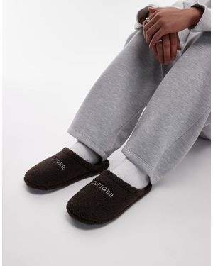 Tommy Hilfiger – teddypantoffeln - Grau