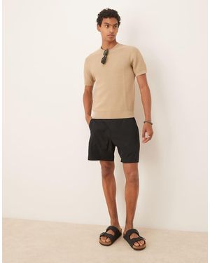 Abercrombie & Fitch 7" Tailored Shorts - Natural