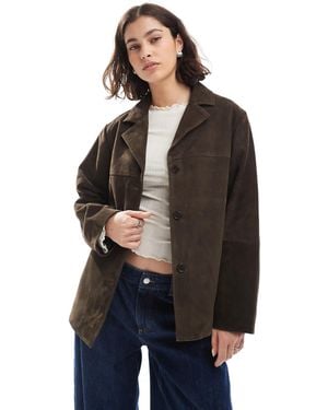 ASOS Real Suede 70s Jacket - Black