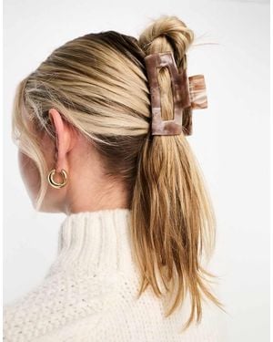 Accessorize Rechthoekige Haarklem - Bruin