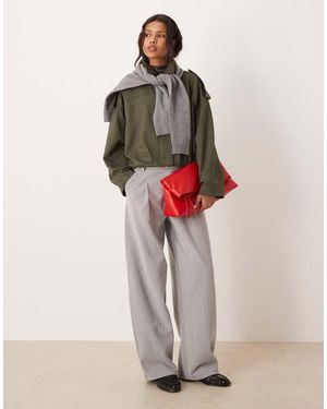 Jdy Bomberjack Met Pofzoom Van Imitatiesuède - Groen