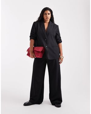Collusion Plus Tailored Low Rise Relaxed Pants - Black