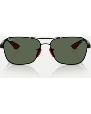 Ray-Ban Rb8336M Scuderia Ferrari Collection Square Sunglasses With Lens - Green