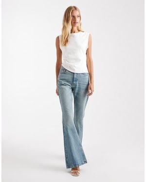 ASOS Jeans A Zampa Anni '90 Lavaggio Vintage Pallido - Blu