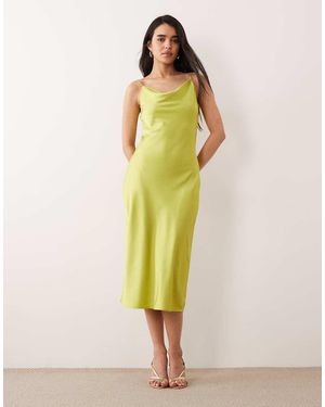 ONLY Cowl Neck Midi Dress - Yellow