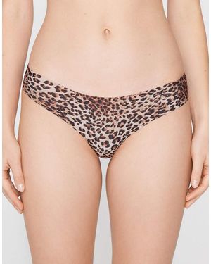 Tezenis Laser-Cut Microfibre Brazilian Briefs - Natural
