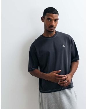 adidas Originals Oversized Contrast Stitch Tee - Blue