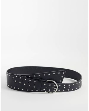 JJXX Studded Chunky Belt - Gray