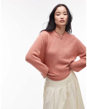 & Other Stories Sweat duveteux en laine et alpaga - clair - Marron