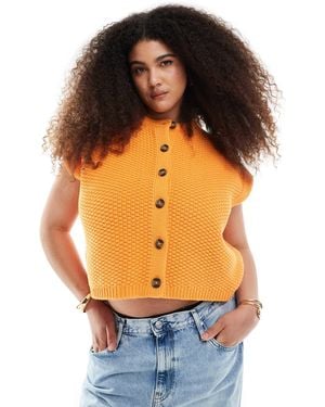 ASOS Asos design curve – kastig geschnittene strickweste - Orange