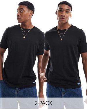 HUGO Pack De 2 Camisetas Negras Naolo De Hugo - Azul