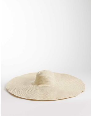 Kaiia Oversized Hoed Met Brede Rand - Naturel