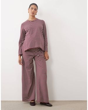 Mama.licious Mamalicious pantalon large en jersey coordonné - Rose