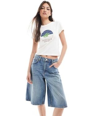 Pull&Bear Denim Jort - Blauw