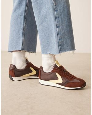 ASOS Daily Lace Up Runner Sneakers - Natural