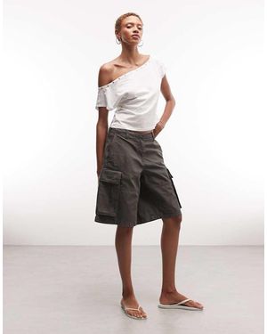 Weekday Bermuda Cargo Shorts - Natural