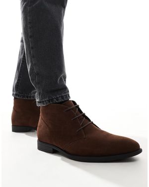 ASOS – geschnürte chukka-stiefel - Schwarz
