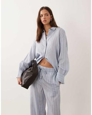 Mango Nomol Oversized Shirt Co-Ord - Grey