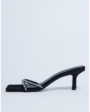 TOPSHOP Astrid Diamante Heeled Mule - Blue