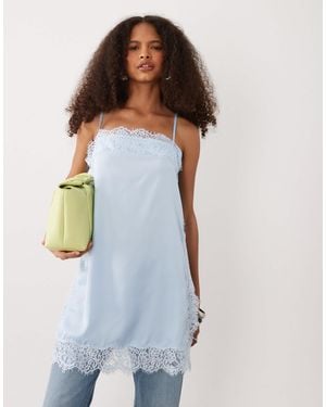 Jdy – camisole-oberteil aus satin - Blau