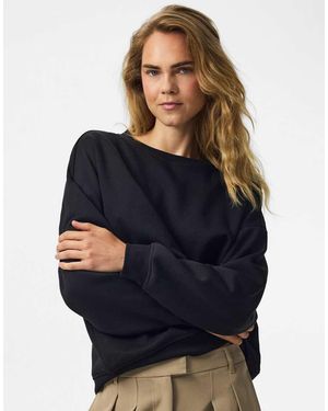 Pieces Chilli Oversized Crew Neck Sweatshirt - Blue