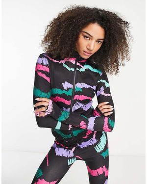 Liquorish Ski Base Layer Zip Up Top - White