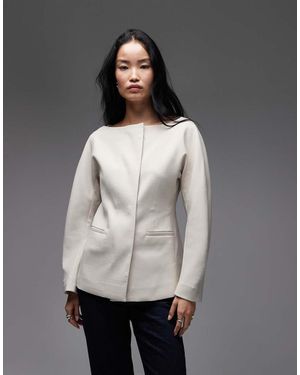 ARKET Blazer Misto Lana Sporco Con Scollo A Barchetta - Grigio
