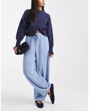 ASOS Pull On Barrel Leg Cord Trousers - Blue