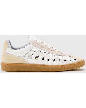AllSaints – velma – sneaker aus leder - Weiß