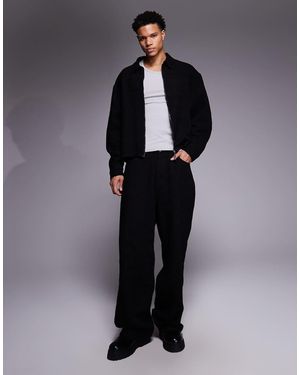 Liquor N Poker baggy Textured Jeans - Black