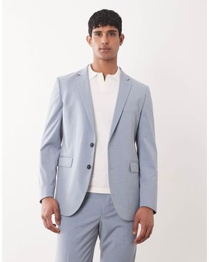 Mango Paris Super Slim Fit Suit Blazer - Blue