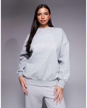 Under Armour Rival Varsity Crew Neck Sweatshirt - Grey