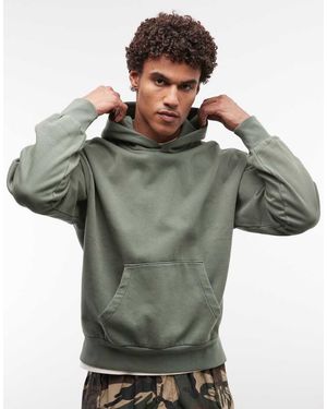 Weekday Boxy Oversized Fit Hoodie - Green