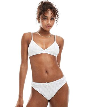 The Frolic Exclusieve Pointelle Onderbroek Met Lage Taille - Wit