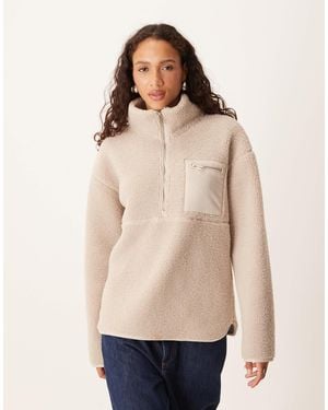 Threadbare – pullover aus teddyfleece - Natur