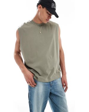 ASOS – schweres oversize-tanktop - Grau