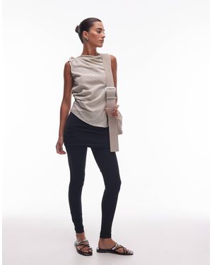 AllSaints Raffi Fold Over Leggings - Blue