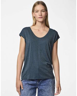 Pieces – t-shirt - Blau