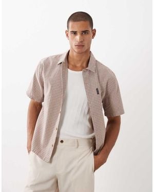 Abercrombie & Fitch Oversized Short Sleeve Shirt - Natural