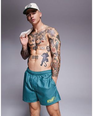 ASOS – kurze badeshorts - Blau