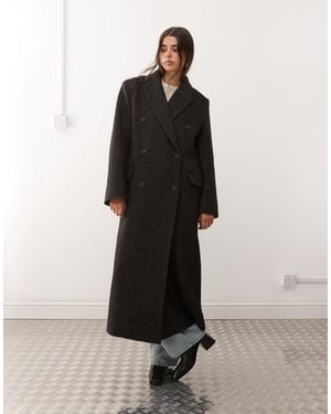 Weekday Logan Wool Blend Oversized Coat - Gray