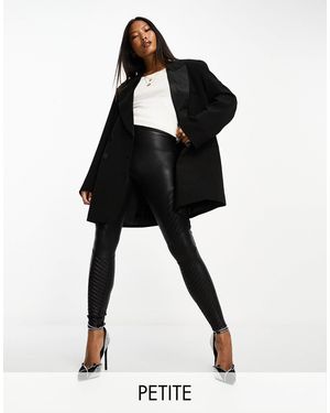 Spanx Petite - legging style motard en similicuir - Noir