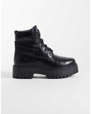 Timberland Stone Street Stivaletto Stringato Da 6 Pollici - Nero