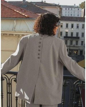 NA-KD Oversized Blazer - Grey