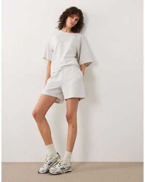 Jdy Sweatshirt Fabric Shorts - Natural