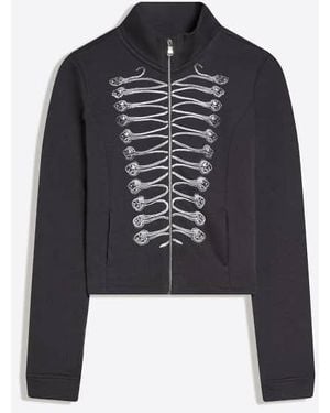 Bershka Fitted Graphic Jacket - White