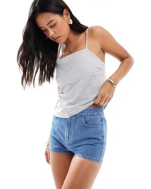 Miss Selfridge Denim Booty Short - Blue