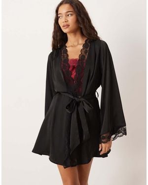 KAT THE LABEL Sidney Robe - Black