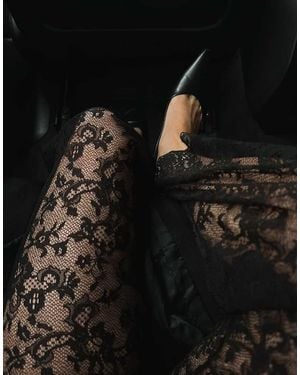 NA-KD Lace Trousers - Black